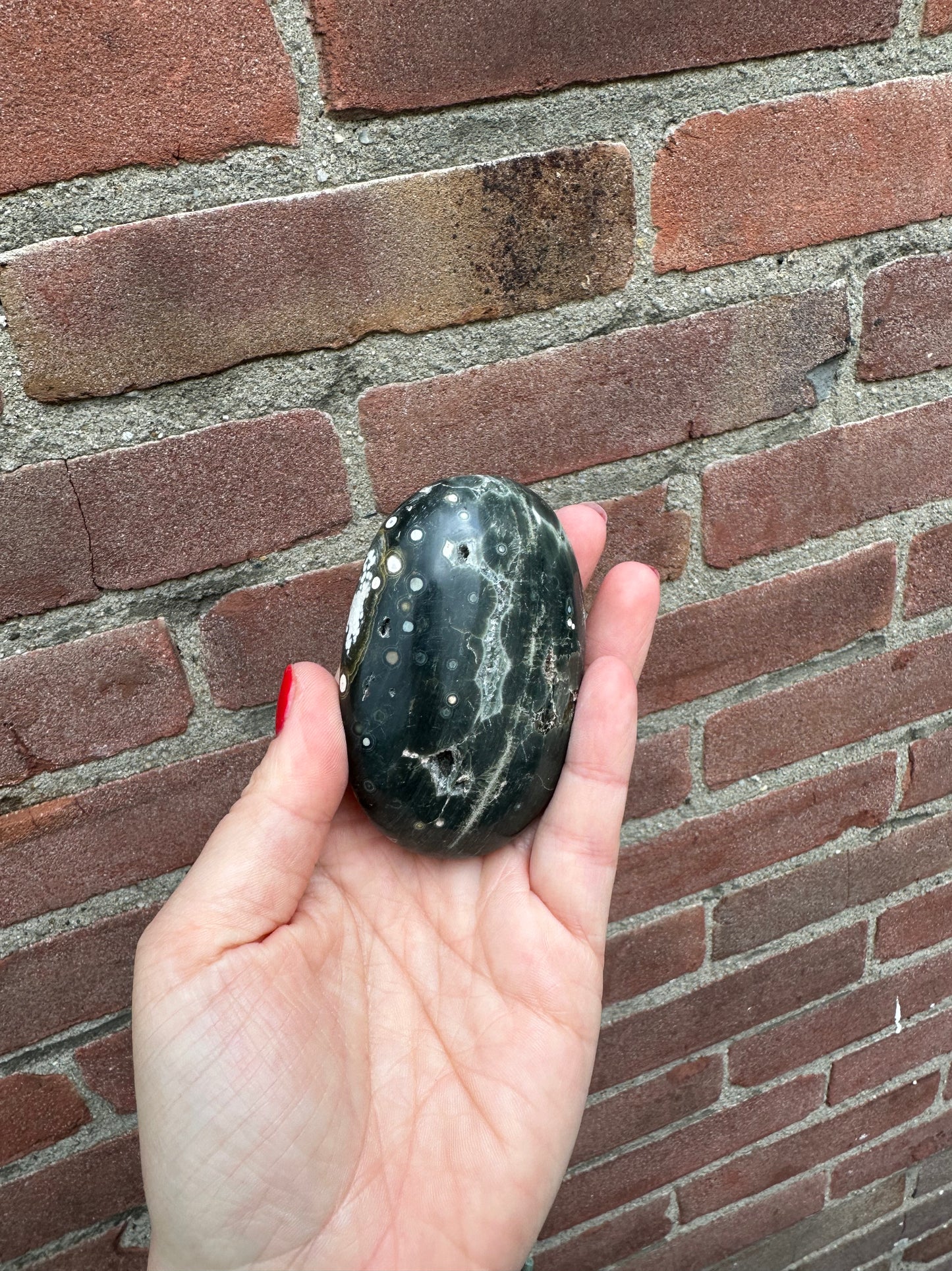 Oceaanjaspis palmsteen groen