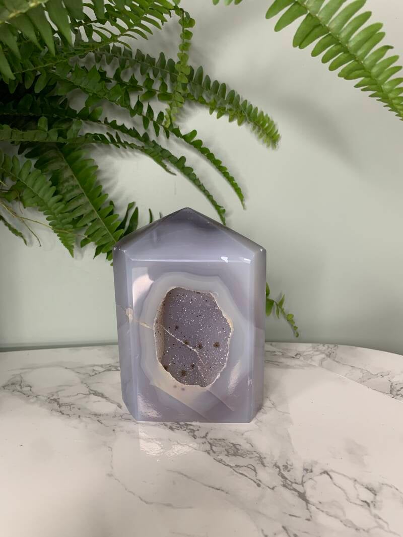 Agaat met Druzy toren 3