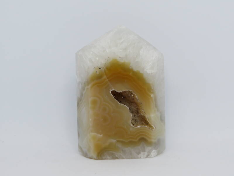 Agaat toren bruin met wit 0228