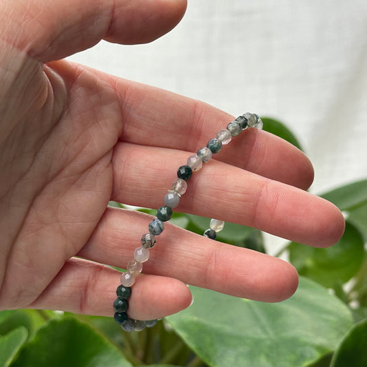 Mosagaat Armband Facet geslepen